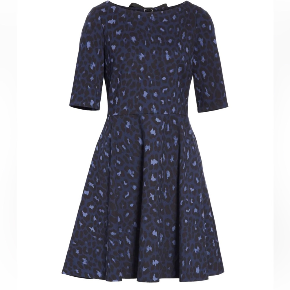 Kate Spade blue cheetah dress - Picture 2 of 7